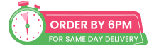 Order by 4pm for same day delivery